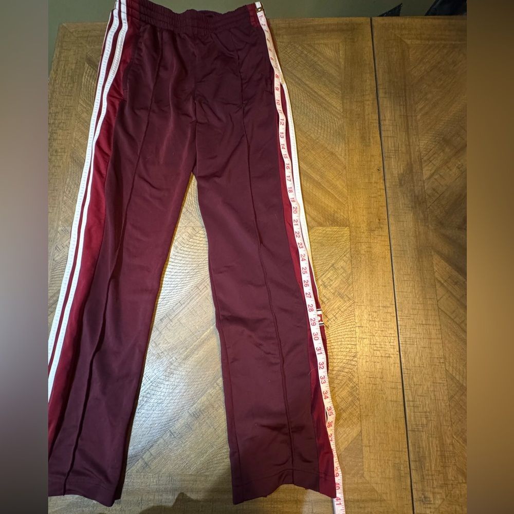 Adidas Originals Adibreak Burgundy Iconic Tear Away Side Snap Track Pants - Picture 5 of 12